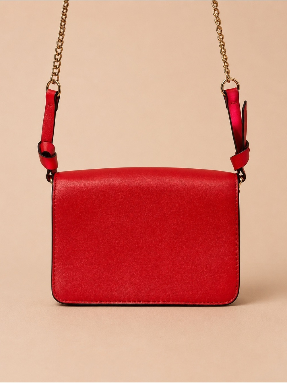 Zara Red Crossbody Bag Gold Chain Mini Purse Statement Bag - Picture 3 of 6